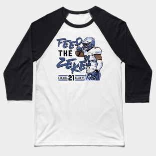 Ezekiel Elliott Dallas Feed the Zeke Baseball T-Shirt